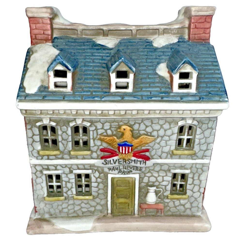 Colonial American Collection Silversmith  Shop.1989 Porcelain. No Light